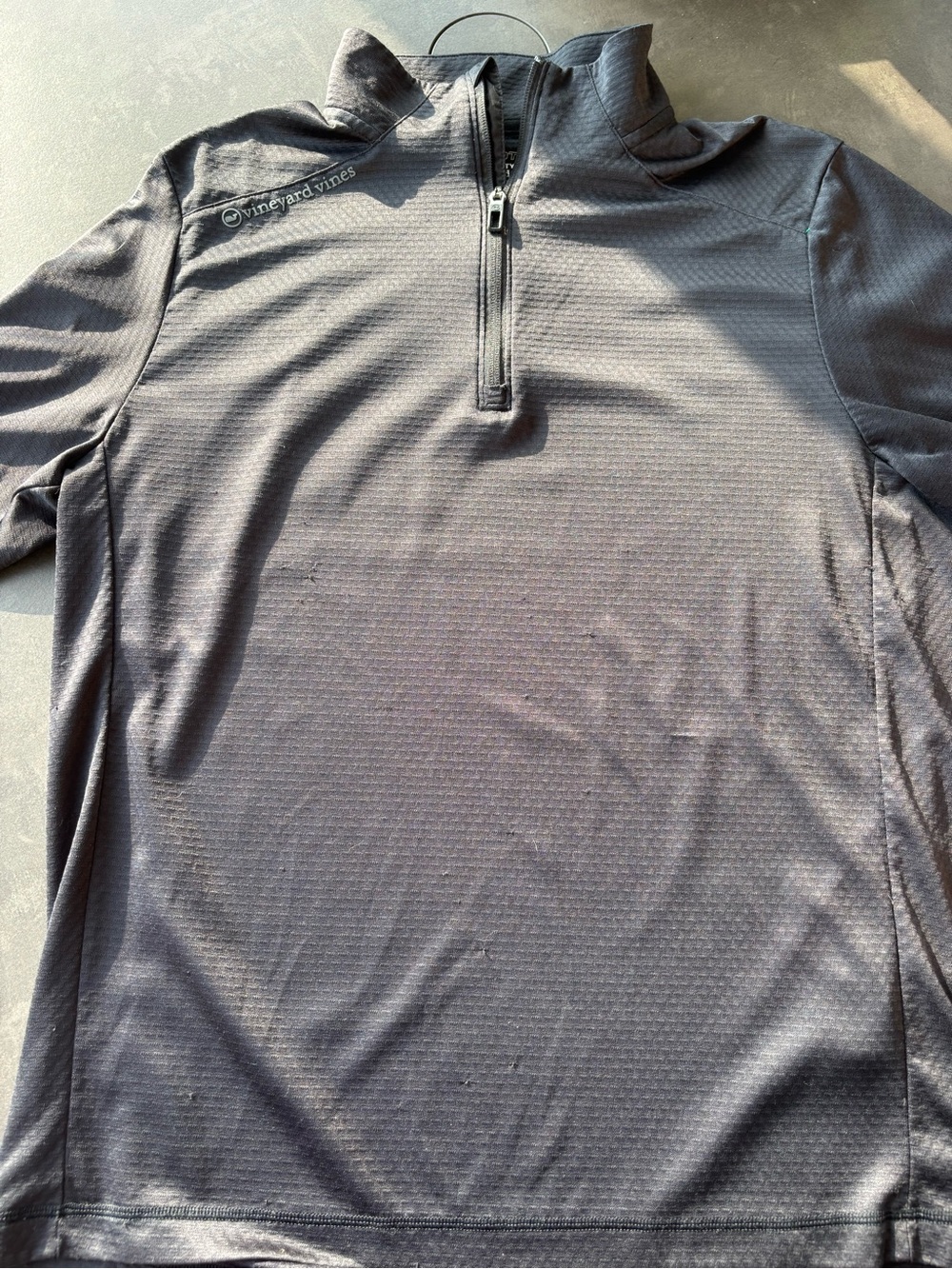 Vineyard Vines Men's Quarter-Zip Performance Pullover — Charcoal Black